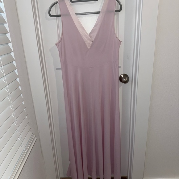 Vintage 1950s Vanity Fair Nightgown Blush Pink Slip Dress Floral Design Flowy - Picture 5 of 7